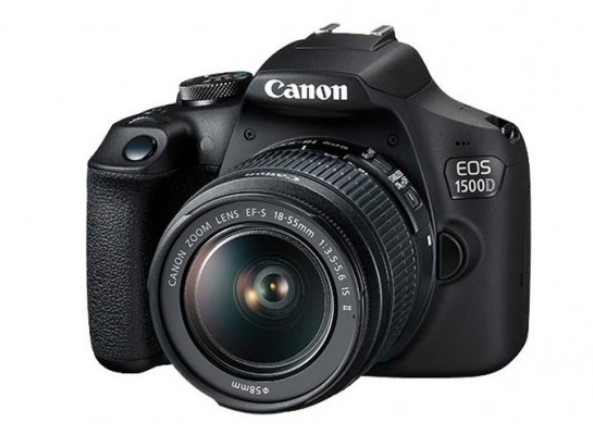 佳能/CANON EOS 1500D 3.0英寸/2410万/单反相机/1/2.3英寸/SD卡+SDHC卡+SDXC卡/单镜头套机/黑色/数字照相机