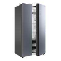 美的/Midea BCD-611WKGPZM(Q) 601-700L/1级/对开门/电脑控温/风冷/灰色/电冰箱